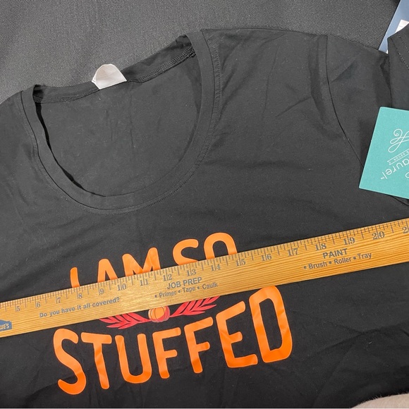 Thanksgiving, maternity T-shirt, I am so Stuffed with a little turkey logo - Picture 9 of 10